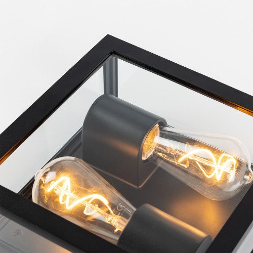 Buitenlamp Timothy plafondlamp zwart aluminium