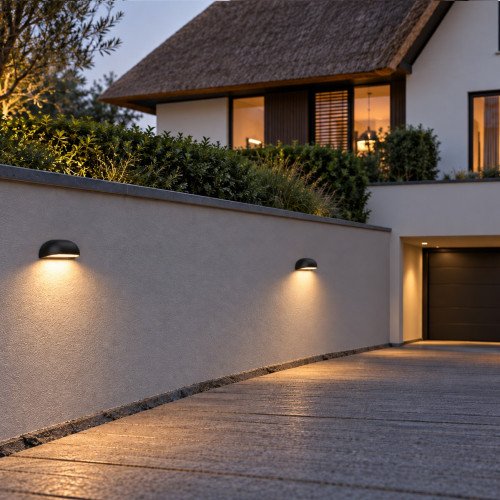 Buitenlamp Nathan muurlamp zwart IP65 modern