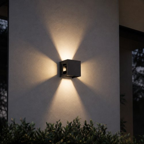 Buitenlamp Tyler up en down muurlamp zwart 