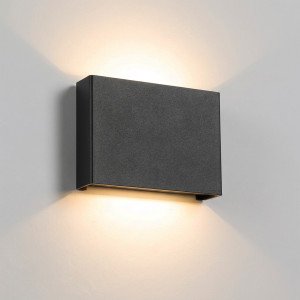 Buitenlamp Elroy muurlamp small zwart aluminium modern