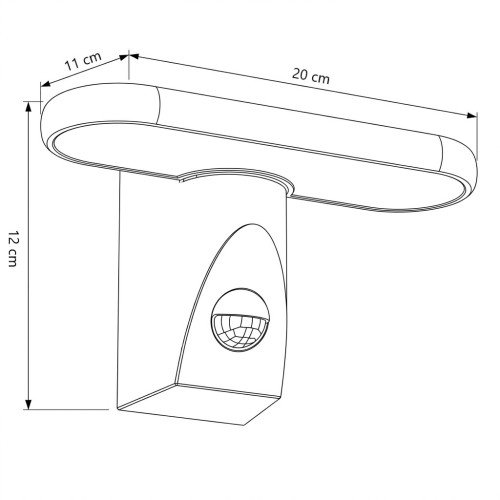 buitenlamp met bewegingssensor Zack muurlamp zwart