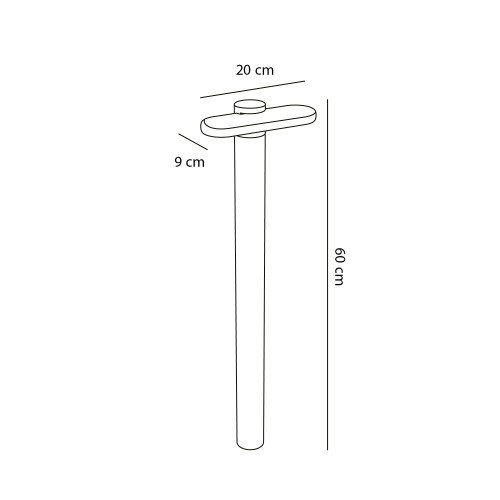 Buitenverlichting Zack tuinlamp zwart 60cm