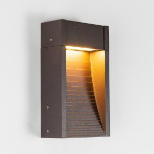 Buitenverlichting Ridge muurlamp zwartbruin