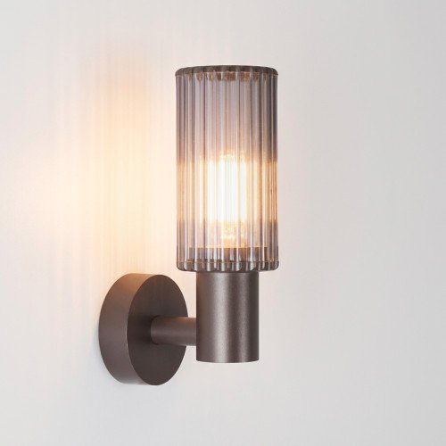 Buitenverlichting Sablon muurlamp zwartbruin