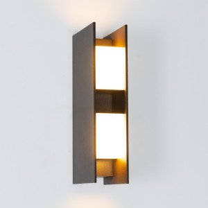 Buitenlamp Forms muurlamp zwartbruin modern 