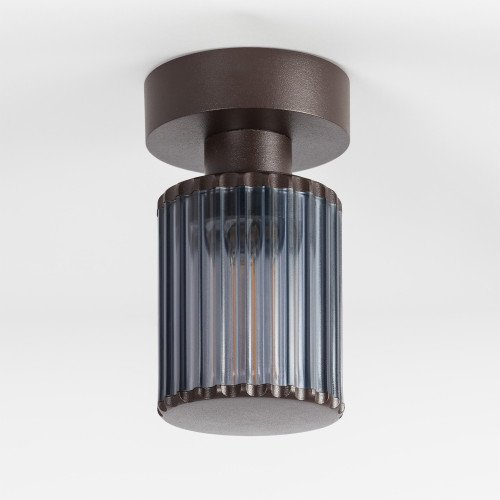 Buitenverlichting Sablon Petit plafond en muurlamp zwartbruin