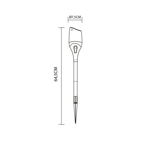 Buitenlamp Torch solar tuinlamp zwart modern