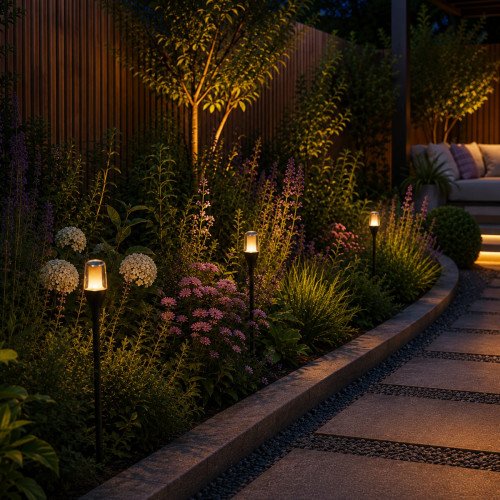 Buitenlamp Torch solar tuinlamp zwart modern