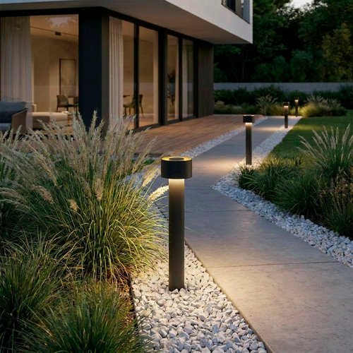 buitenlamp Leeds tuinlamp Antraciet aluminium modern