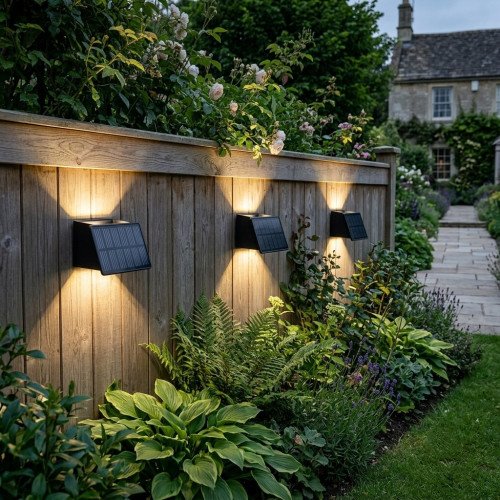 Buitenlamp Mitch solar muurlamp zwart modern