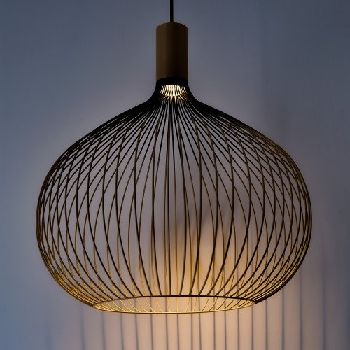 Binnenverlichting Isabel hanglamp zwart beige