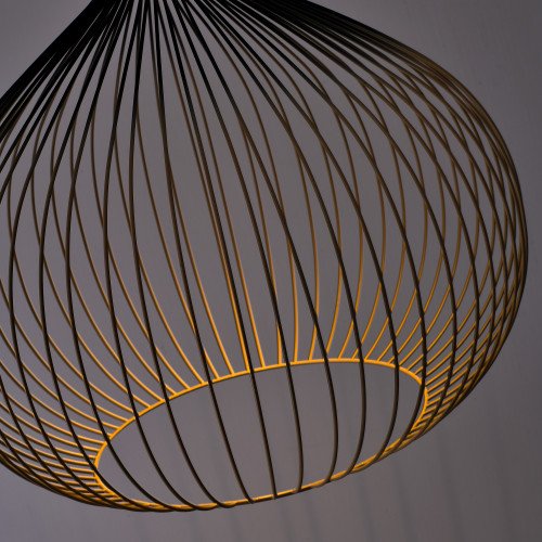 Binnenverlichting Isabel hanglamp zwart beige