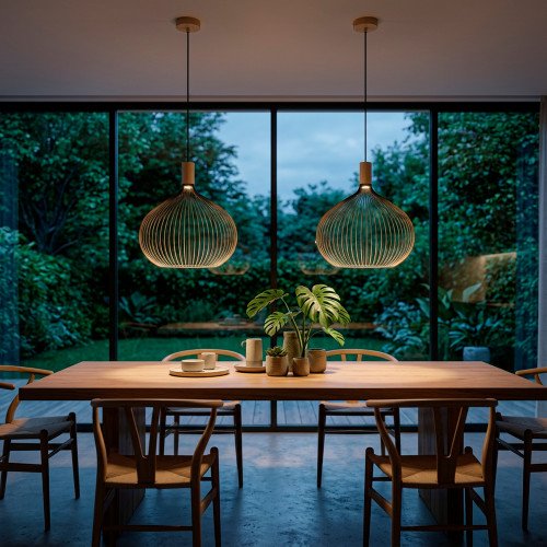 Binnenverlichting Isabel hanglamp zwart beige