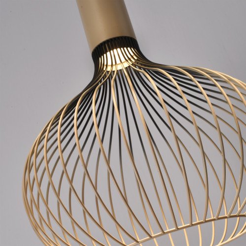 Binnenverlichting Isabel 5-lichts hanglamp zwart beige