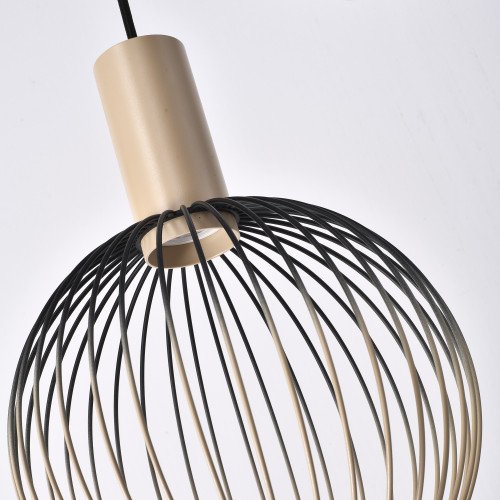 Binnenverlichting 5-lichts Ascha hanglamp zwart beige