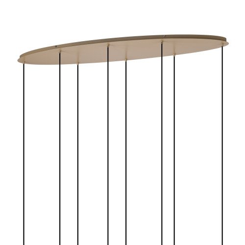 Binnenverlichting 8-lichts Ascha hanglamp zwart beige