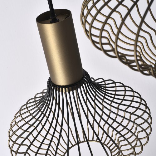 Binnenverlichting 8-lichts Asli zwart goud