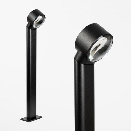 Buitenlamp Scope tuinlamp zwart aluminium bolle lens