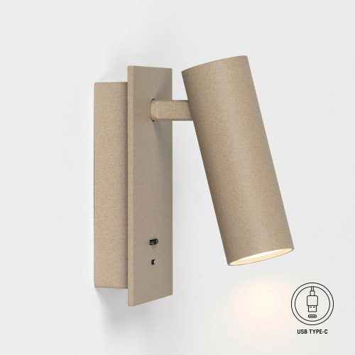Binnenverlichting Elias bedlamp champagne richtbaar