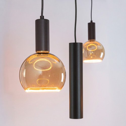 Binnenverlichting Nura 5 lichts hanglamp greige modern