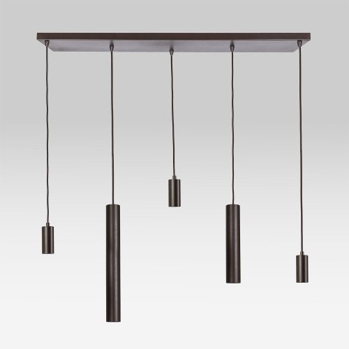 Binnenverlichting Nura 5 lichts hanglamp greige modern