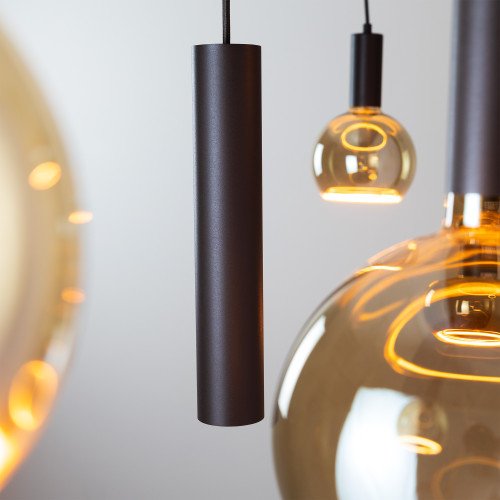 Binnenverlichting Lumi 6-lichts hanglamp greige modern