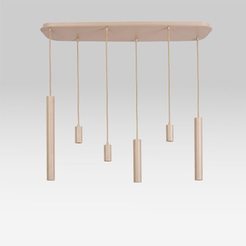 Binnenverlichting Lumi 6-lichts hanglamp zand modern