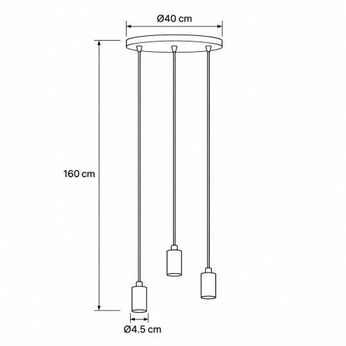 Binnenverlichting Dari 3 lichts hanglamp zand modern