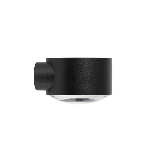 Zwarte convex glazen venster modern wandlamp downlighter