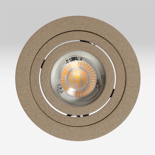 Set van 10 richtbare inbouwspots Lune Rond Champagne