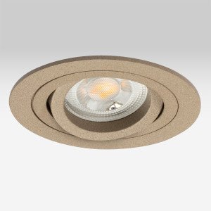 Richtbare inbouwspot Lune Rond Champagne