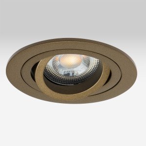 Richtbare inbouwspot Lune Rond Brons