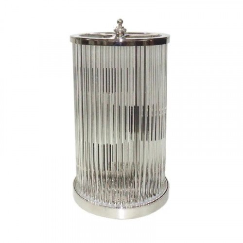 messing lamp in de kleur antiek nikkel met een E14 fitting