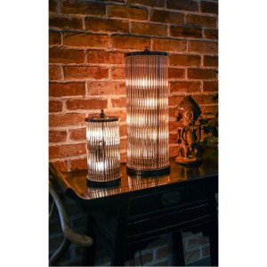 messing lamp in de kleur antiek nikkel met een GU10 fitting