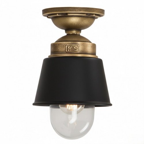 Industriele Plafondlamp Kostas brons/zwart