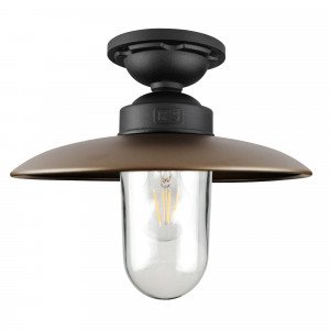 plafondlamp schuin Solingen Matzwart brons Landelijk