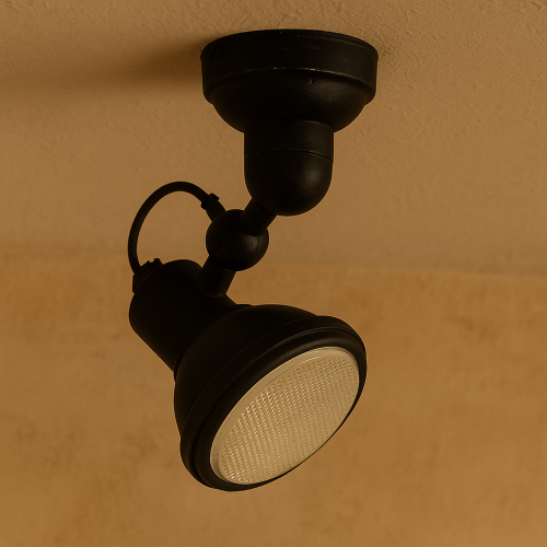 Nostaluce Plafond- en Wandspot Memphis Antique Black spot | Nostalux.nl