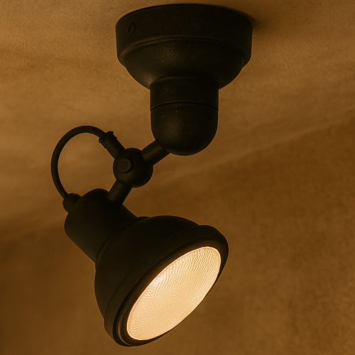 Nostaluce Plafond- en Wandspot Memphis Antique Black spot | Nostalux.nl