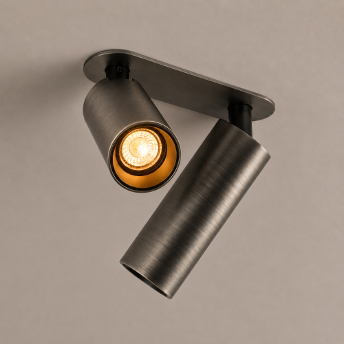 Binnenverlichting Vigo 2-lichts inbouwspot gun metal