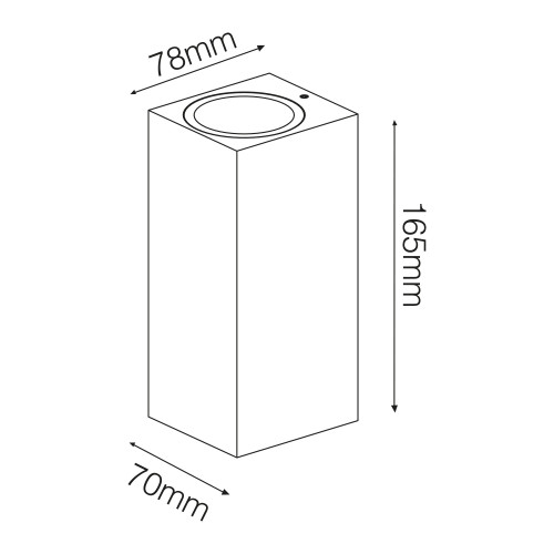 Kubus wandspot zwart, moderne wandverlichting voor buiten, up en downlighter, 2 lichtbundels, buitenlamp van het merk KS Verlichting