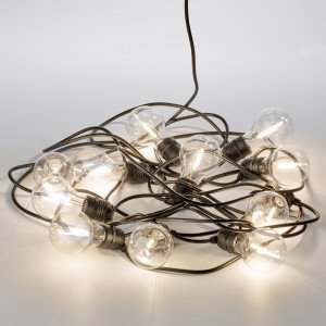 Lichtsnoer LED Party helder 10 meter met 15 Bolletjes gezellige tuinverlichting slinger