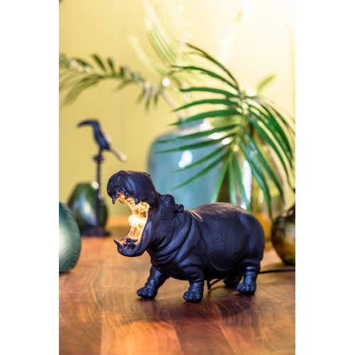 Tafellamp Hippo zwart