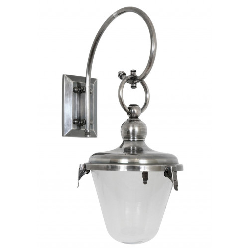 Buitenlamp Belleclaire antiek en vintage met ronde vorm in de stijl industrieel en in zilveren kleur