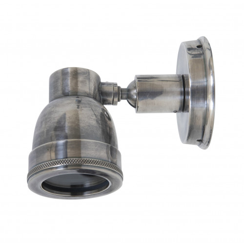 Indigo Swirl outdoor spot vintage zilver gemaakt van messing opbouwspot