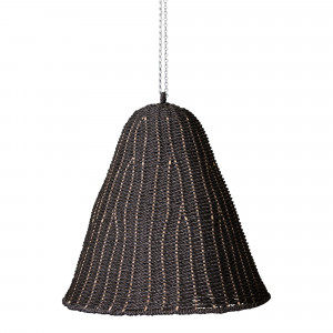 PTMD Lars Black XL lampenkap van geweven zeegras  PTMD Lars Black XL lampenkap van geweven zeegras
