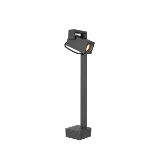 Theo Bracket 50 antracietkleurige staande tuinlantaarn voor buiten met een GU10 fitting.
