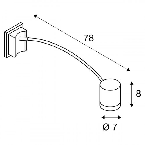 New Myra Display Curve Antraciet 1xgu10