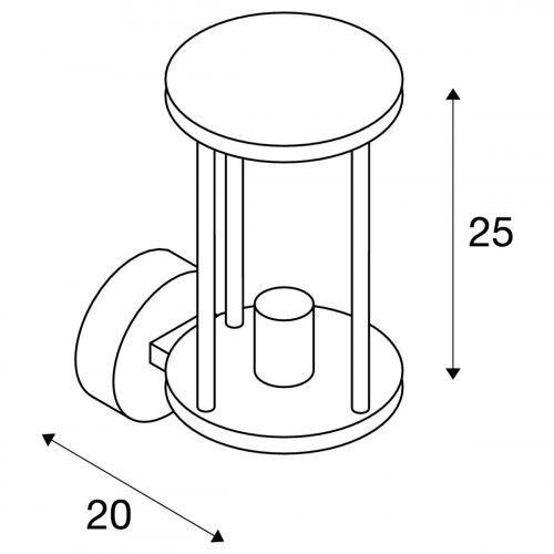 Moderne strakke wandlamp Photonia buitenlamp