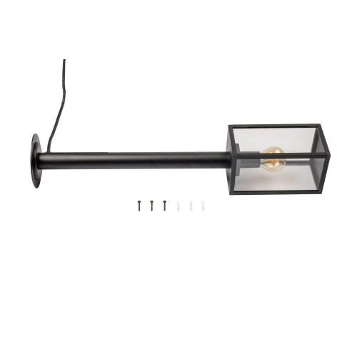 Zwarte buitenwandlamp welke geschikt is voor buiten met laagspanning 12 volt buitenverlichting