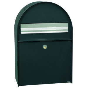 Brievenbus amber 400 zwart (4000100M) - Nostalux - Brievenbussen RVS